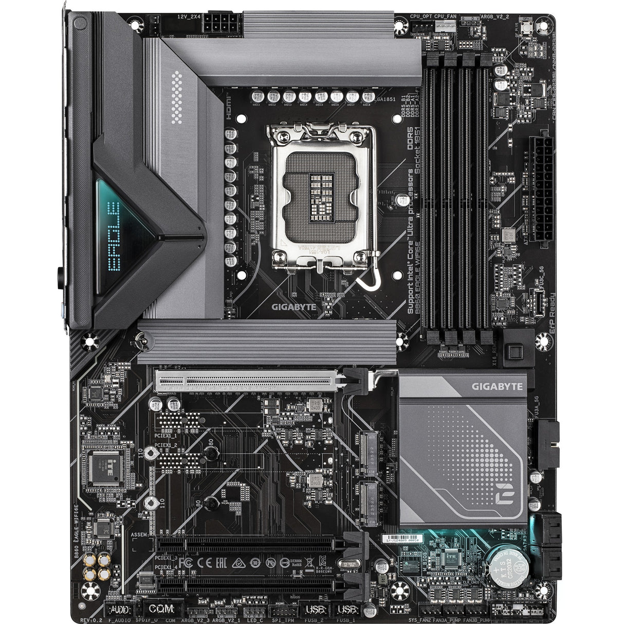 Gigabyte B860 Eagle WiFi6e, ATX, LGA1851, Intel B860, 4x DDR5, 2,5 GBE, Wi-Fi 6e, BT 5.3, USB Type-C