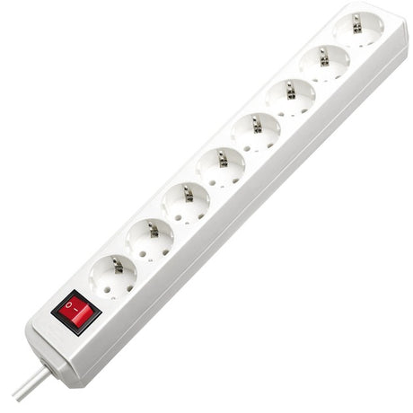 Brennerstuhl prise eco-line avec interrupteur 8 prises blanc 3m h05vv-f 3g1.5 - 1159320018