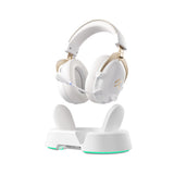 Mchose v9 turbo+ magnetic wireless over-ear gaming headset (hoogglans wit goud, nintendo switch, playstation 4, playstation 5, mobiel, pc, 2.4g bluetooth usb)