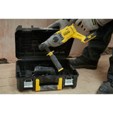 Stanley Fatmax V20 Kit combiné de perceuse à percussion sans fil sans balais 18 V (jaune noir, SDS+, 2 batteries et chargeur inclus, avec étui)