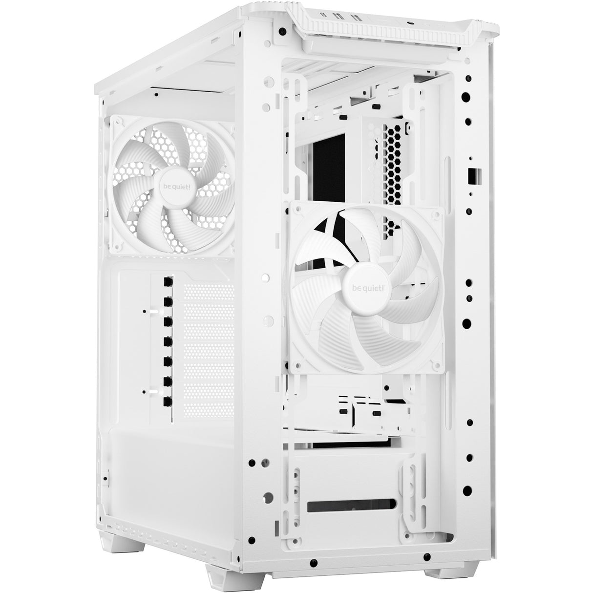 Soyez silencieux! boîtier tour midi pure base 501 airflow (blanc | 2x USB-A | 1x USB-C)