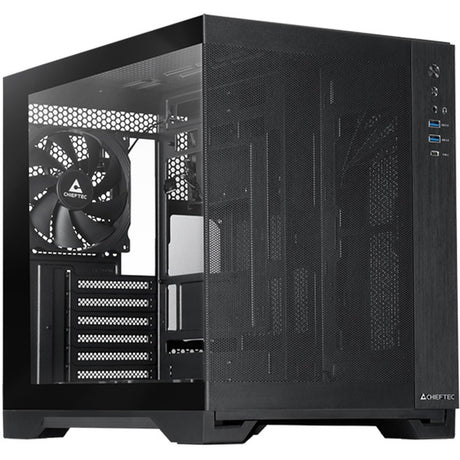 Boîtier Chieftec Visio Air Midi Tower (noir | 2x USB-A | 1x USB-C | verre trempé)