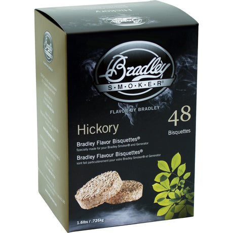 Briquettes de bois d'hickory Bradley bois de fumage (48 pièces)