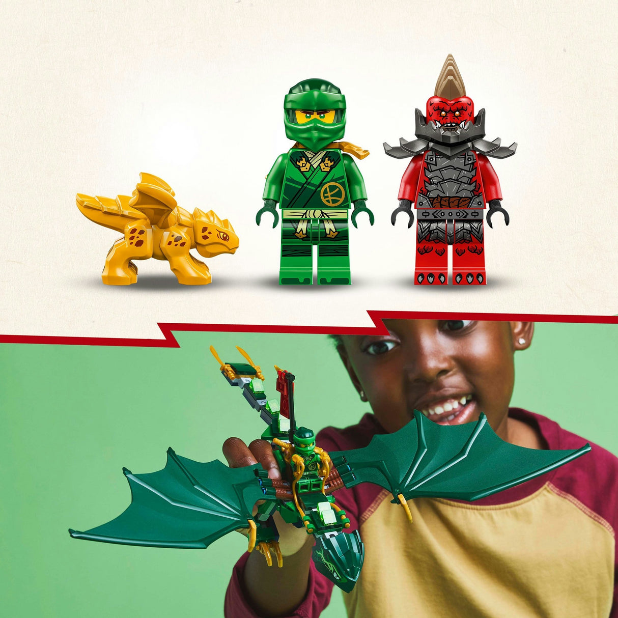 Lego 71829 Ninjago Lloyd's Dragon de la forêt verte | 2 pièces
