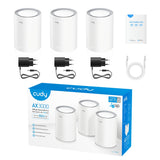 Cudy ax3000 2,5 g système Wi-Fi 6 maillé (paquet de 3) routeur maillé (blanc)