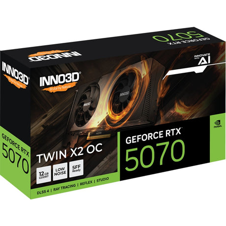 Inno3d n50702-12d7x-195064n geforce rtx™ 5070 twin x2 oc, atx, 12 Go, GDDR7, 192 bits, 672 Go s