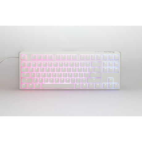 Clavier mécanique Ducky One 3 Classic Pure White Tkl RVB (blanc, disposition américaine (QWERTY), Cherry MX Speed Silver, 80 % (TKL), LED RVB, PBT double-shot, remplaçable à chaud, mécanique charlatan)