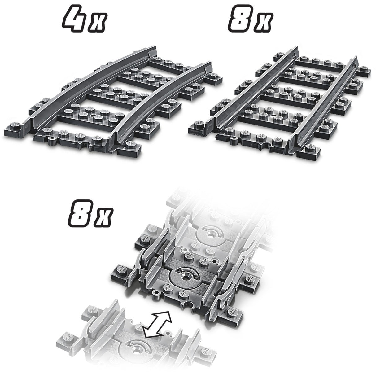 Les voies du train urbain Lego 60205