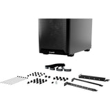 Soyez silencieux! boîtier tour midi pure base 501 lx (noir | 2x USB-A | 1x USB-C | RGB | verre trempé)