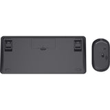 Trust Lyra ensemble clavier-souris sans fil multi-appareils pour ordinateur de bureau (noir, disposition américaine (QWERTY), commutateurs à ciseaux, 65 %, 800 - 1 600 dpi, USB 2,4 GHz, Bluetooth)