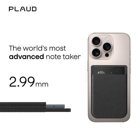 Machine à dicter Plaud note pro (argent, 64 go, Bluetooth (BLE 5.4), Wi-Fi double bande (2,4 GHz 5 GHz))