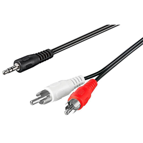 Goobay jack 3,5 mm > 2x câble tulipe (noir, 1,5 mètres, stéréo)
