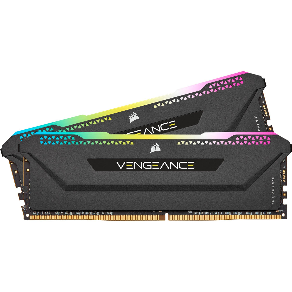 Corsair Vengeance RGB Pro SL 16 Go DDR4-3200 (2x 8 Go) RAM (noir, cmh16gx4m2e3200c16, xmp 2.0)