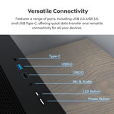 Boîtier tour midi Montech x5m (noir | 2x USB-A | 1x USB-C | RGB | verre trempé)