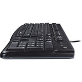 Clavier Logitech k120 pour entreprise (noir, disposition européenne (qwerty), dôme en caoutchouc, 100%)