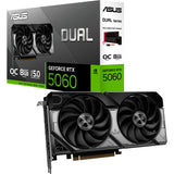 Carte graphique Asus dual geforce rtx 5060 oc 8g (3x display port, 1x hdmi 2.1, dlss 4)