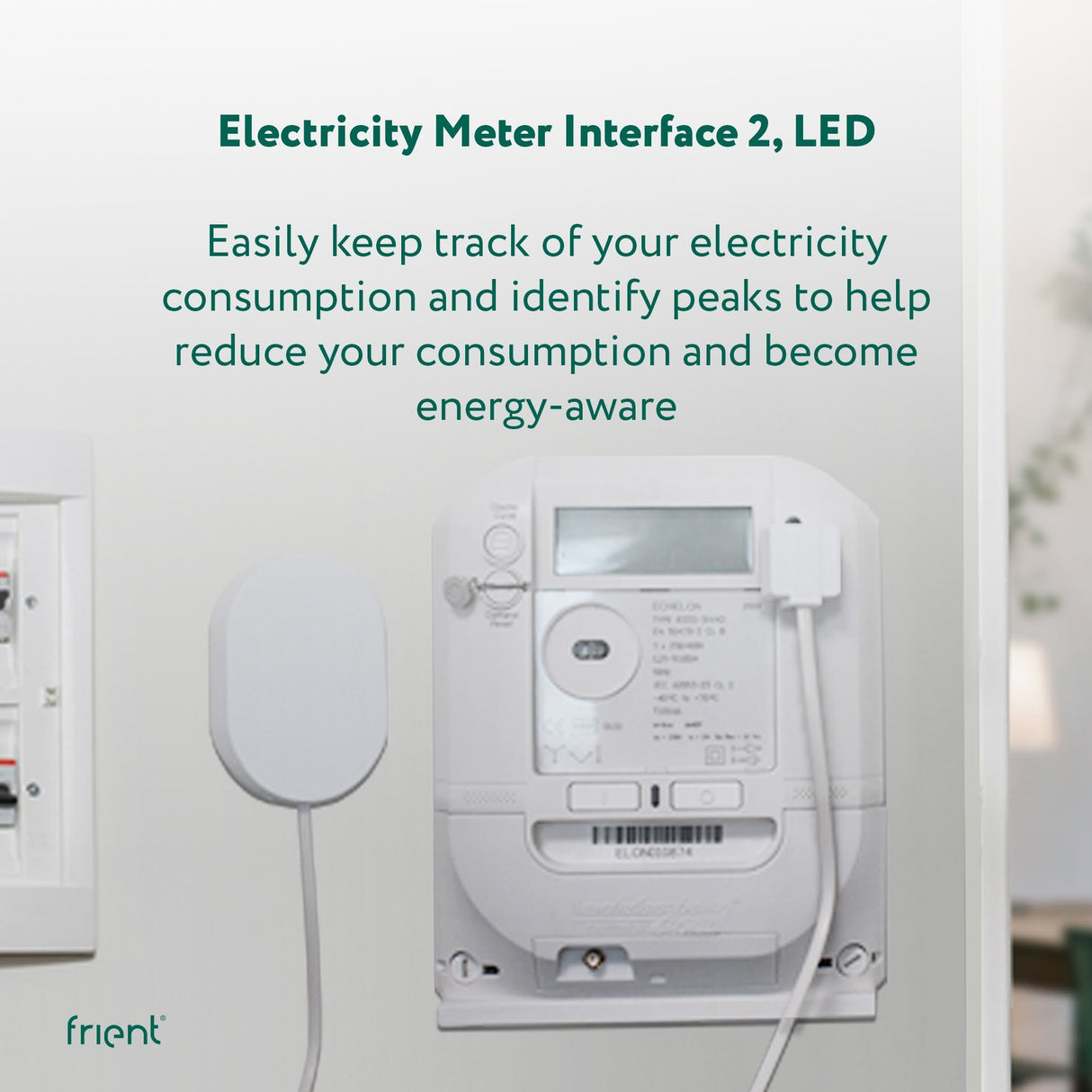 Interface de compteur électrique Ty Frient 2, économie d'énergie LED (blanc, zigbee 3.0)