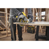 Scie circulaire Stanley fatmax v20 18v scie circulaire à main 190mm (noir jaune, batterie et chargeur inclus, avec étui)