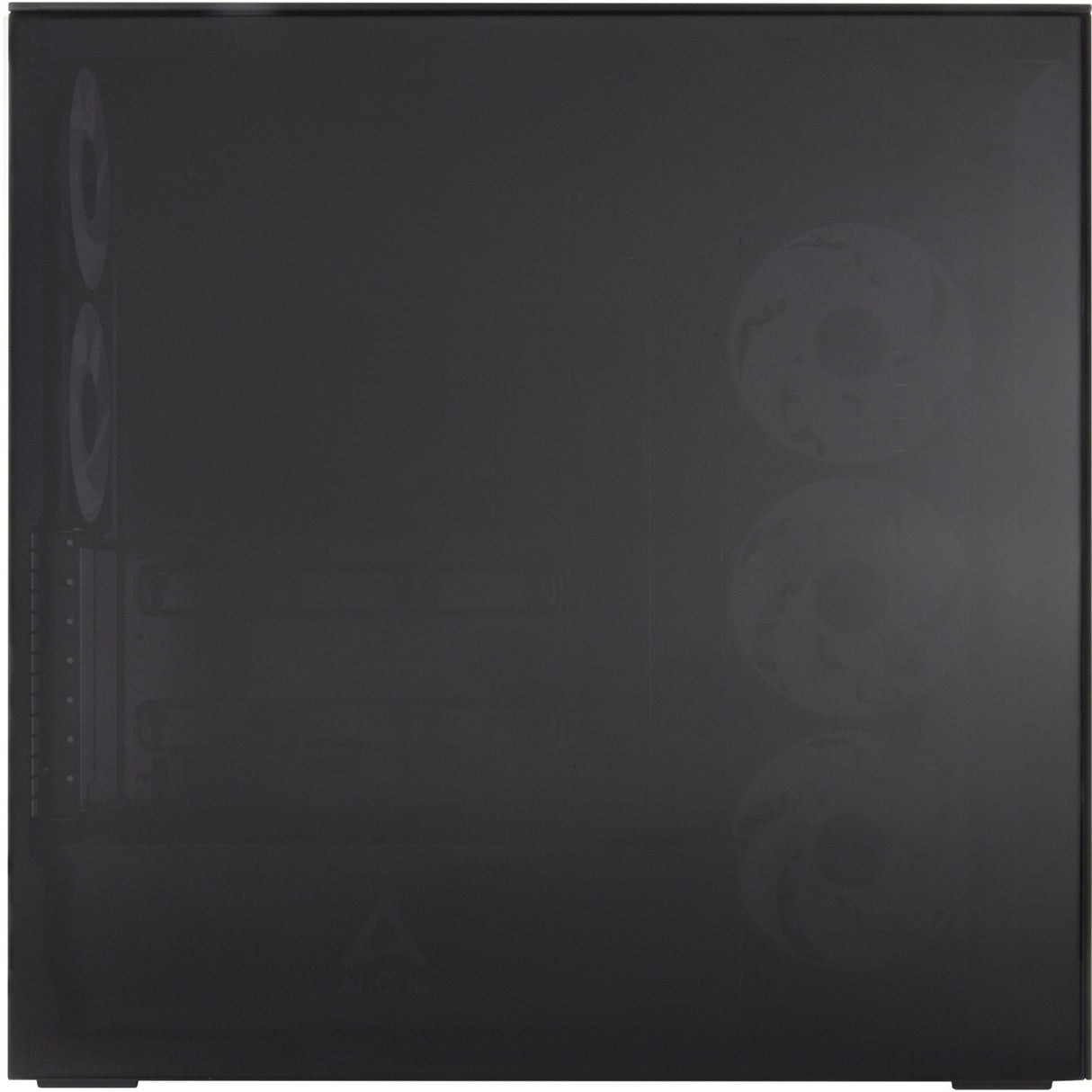 Boîtier tour midi Arctic xtender vg (noir (mat) | 2x USB-A | 1x USB-C | RVB | verre trempé)