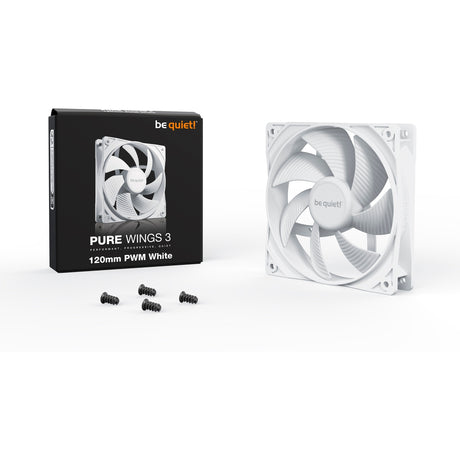 Soyez silencieux! Ventilateur de boîtier Pure Wings 3 PWM (blanc, 120 x 120 x 25 mm)