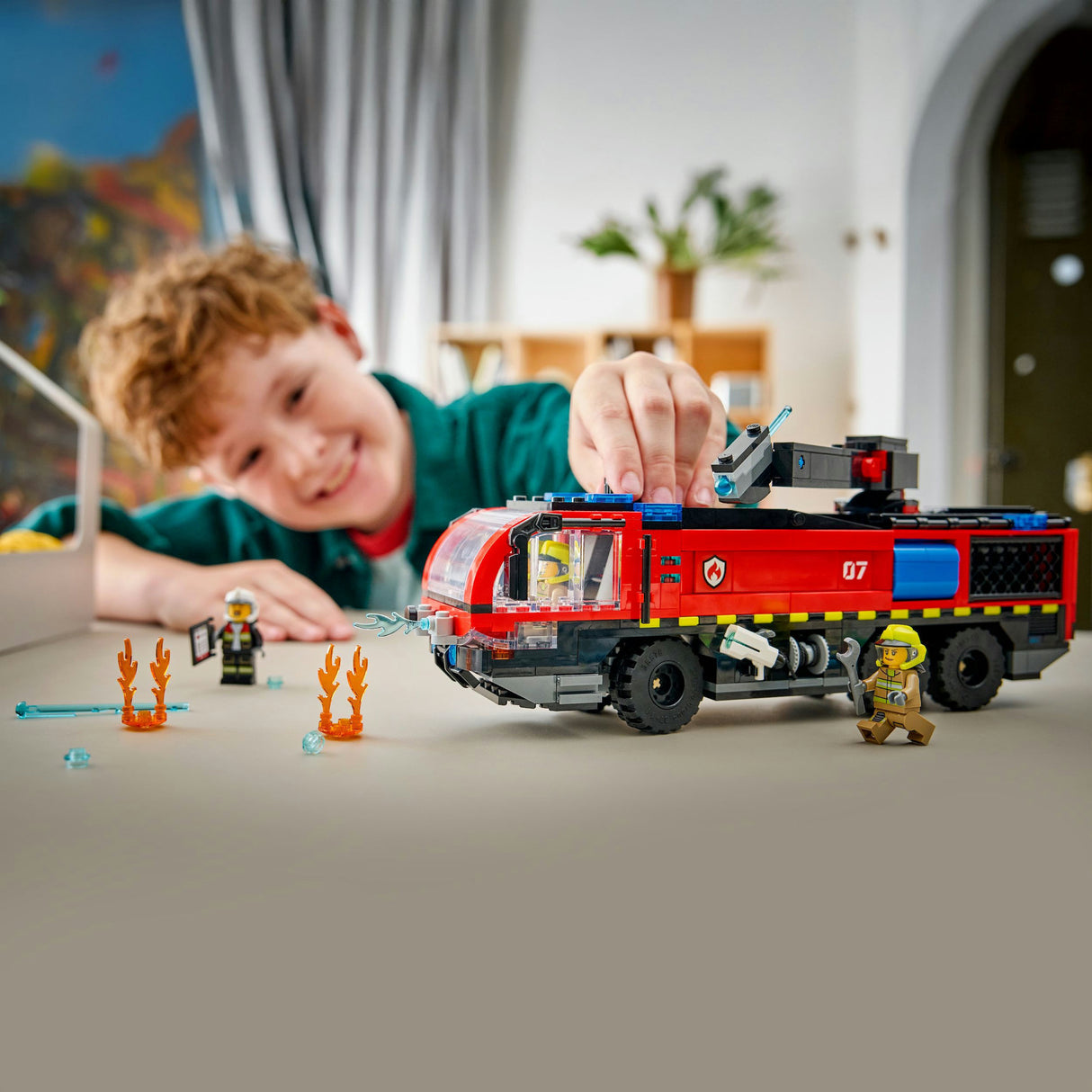 Lego city - jouet de construction camion de pompiers de l'aéroport (60499)