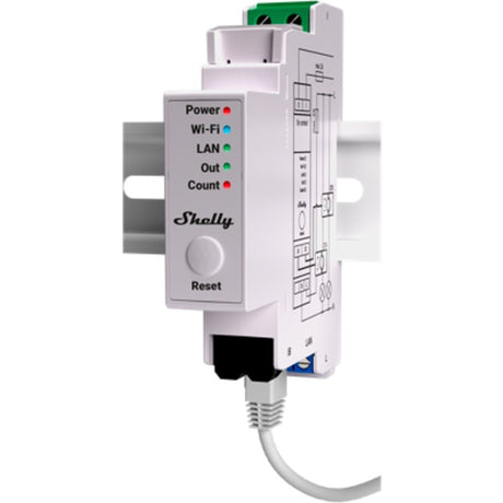 Shelly pro em - relais 2x 50a (blanc)