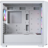 Boîtier tour midi Montech x5m (blanc | 2x USB-A | 1x USB-C | RGB | verre trempé)