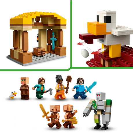 Lego Minecraft 21273 l'horrible attaque en ballon sur le village