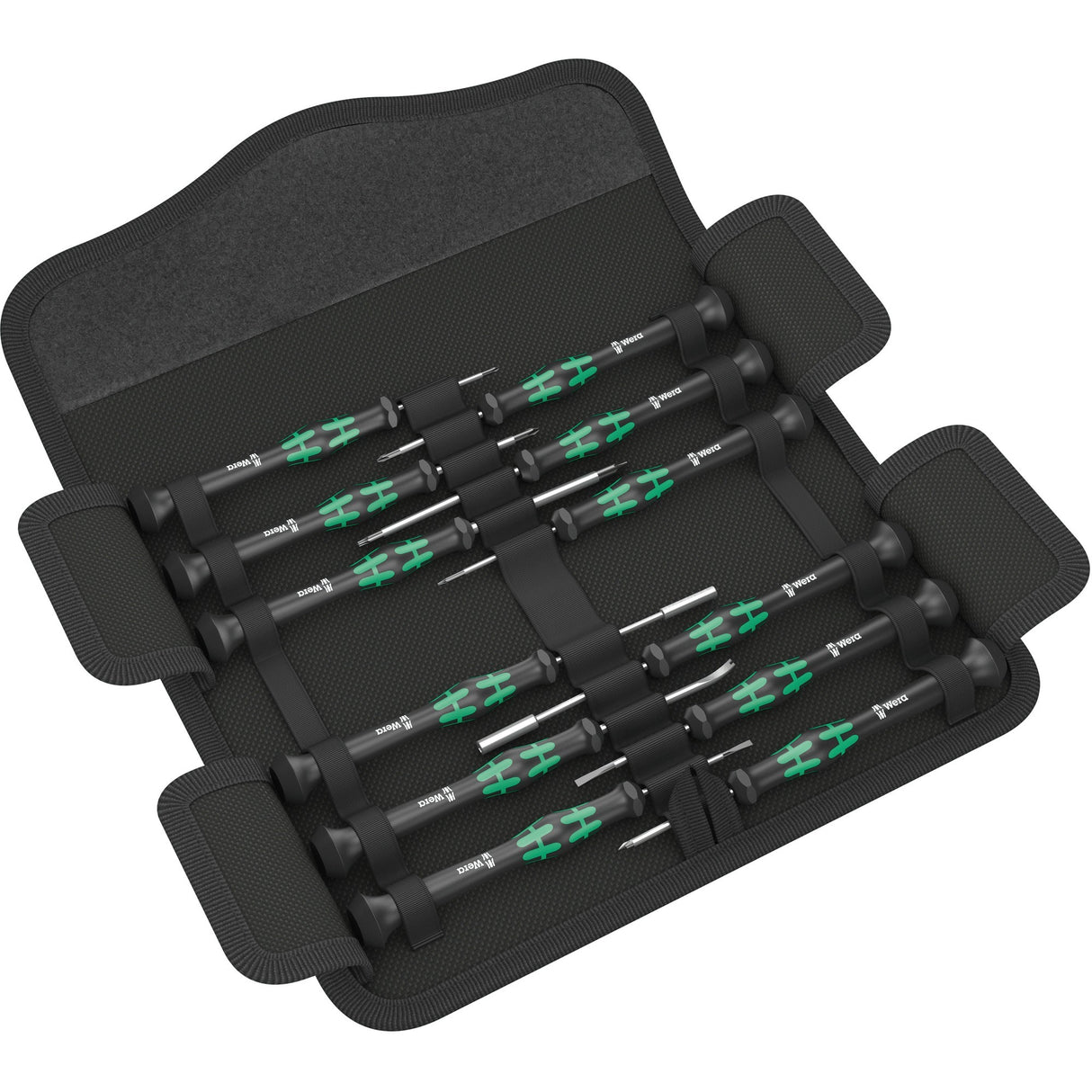 Tournevis Wera compact micro 21 esd 1 (noir vert, pour appareils électriques)