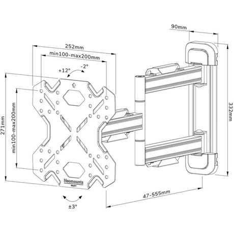 NEOMOUNTS PAR NEWSTAR WL40S-850BL12 SELECT TV Wall Stont