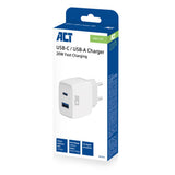 Act usb-c usb-a chargeur 20w pd pps, charge rapide, ganfast