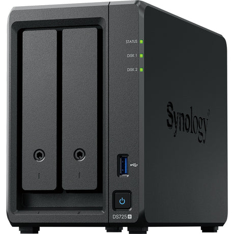 Synology diskstation ds725+ nas (noir, 2x LAN, USB-A 3.2 (5 Gbit s))