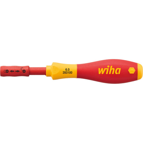 Wiha tournevis avec porte-embout finition douce électrique slimvario (rouge jaune)