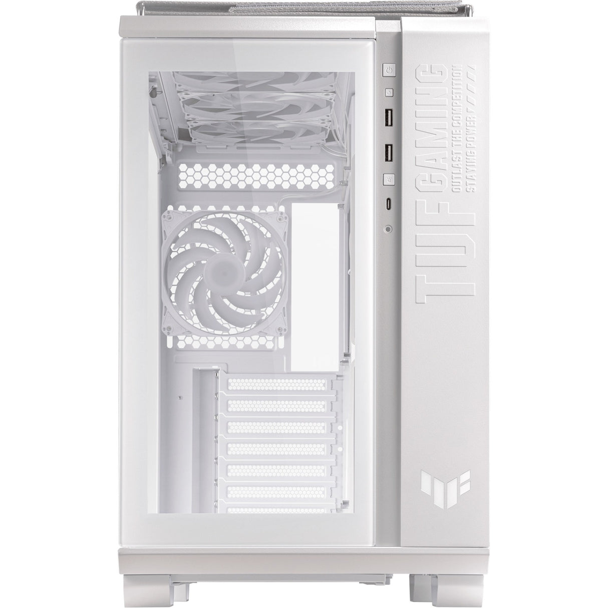 Boîtier tour midi Asus tuf gaming gt502 plus (blanc | 2x USB-A | 1x USB-C | verre trempé)