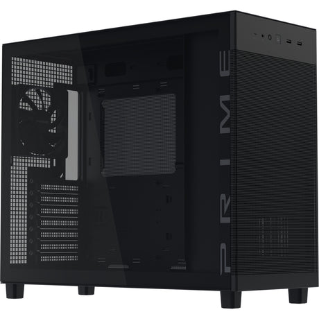 Asus Prime Ap303 - Boîtier tour midi avec panneau en verre trempé (Noir | 2x USB-A | 1x USB-C | Verre trempé)