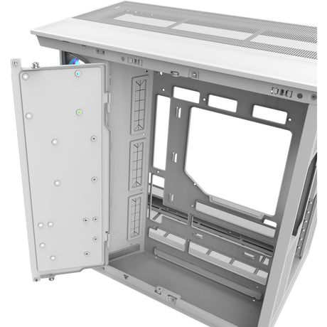 Boîtier tour MIDI Thermaltake View 380 XL WS ARGB (couleur bois blanc | 2x USB-A | 1x USB-C | RVB | verre trempé)