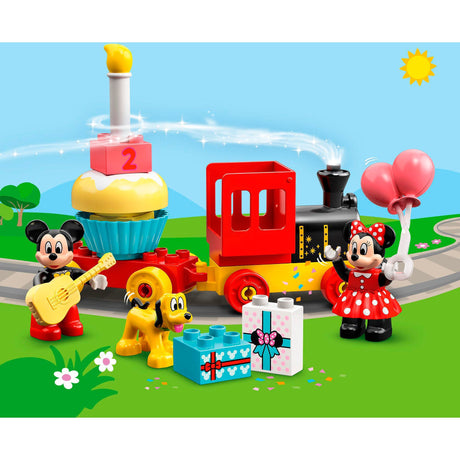 Lego Duplo Disney Mickey Minnie Train d'anniversaire, jouet à construire pour les tout-petits 10941
