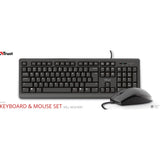 Trust primo – ensemble clavier et souris, ensemble de bureau (noir, disposition américaine, membrane)