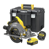 Scie circulaire Stanley fatmax v20 18v scie circulaire à main 190mm (noir jaune, batterie et chargeur inclus, avec étui)