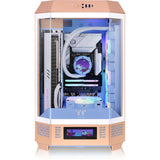 Thermaltake the tower 300 - peach fuzz mini tower behuizing (perzik | 3x usb-a | tempered glass)
