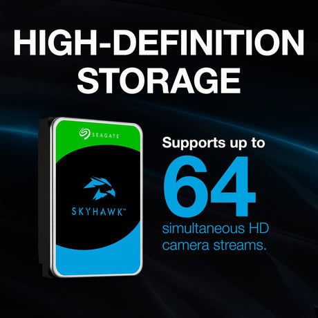 Seagate ST2000VX017 Disque dur de surveillance Skyhawk, 3,5, 2 To, SATA3, 180 MIBS
