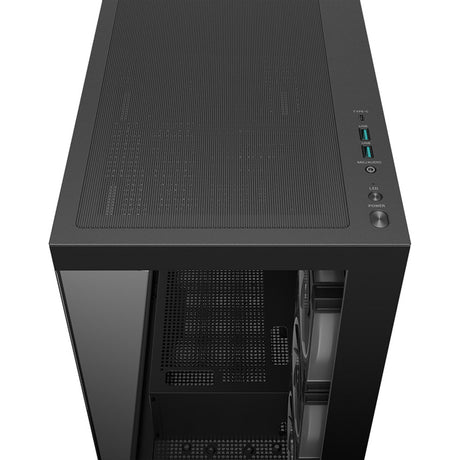 Boîtier tour midi Deepcool CG580 4f v2 (noir | 2x USB-A | 1x USB-C | RVB | verre trempé)