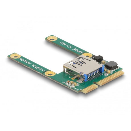 Delock mini pcie i o 1 x contrôleur USB 2.0 type-a femelle pleine taille demi-taille