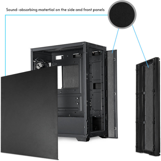 Boîtier tour midi Chieftec pro midi q (noir | 3x USB-A | 1x USB-C)