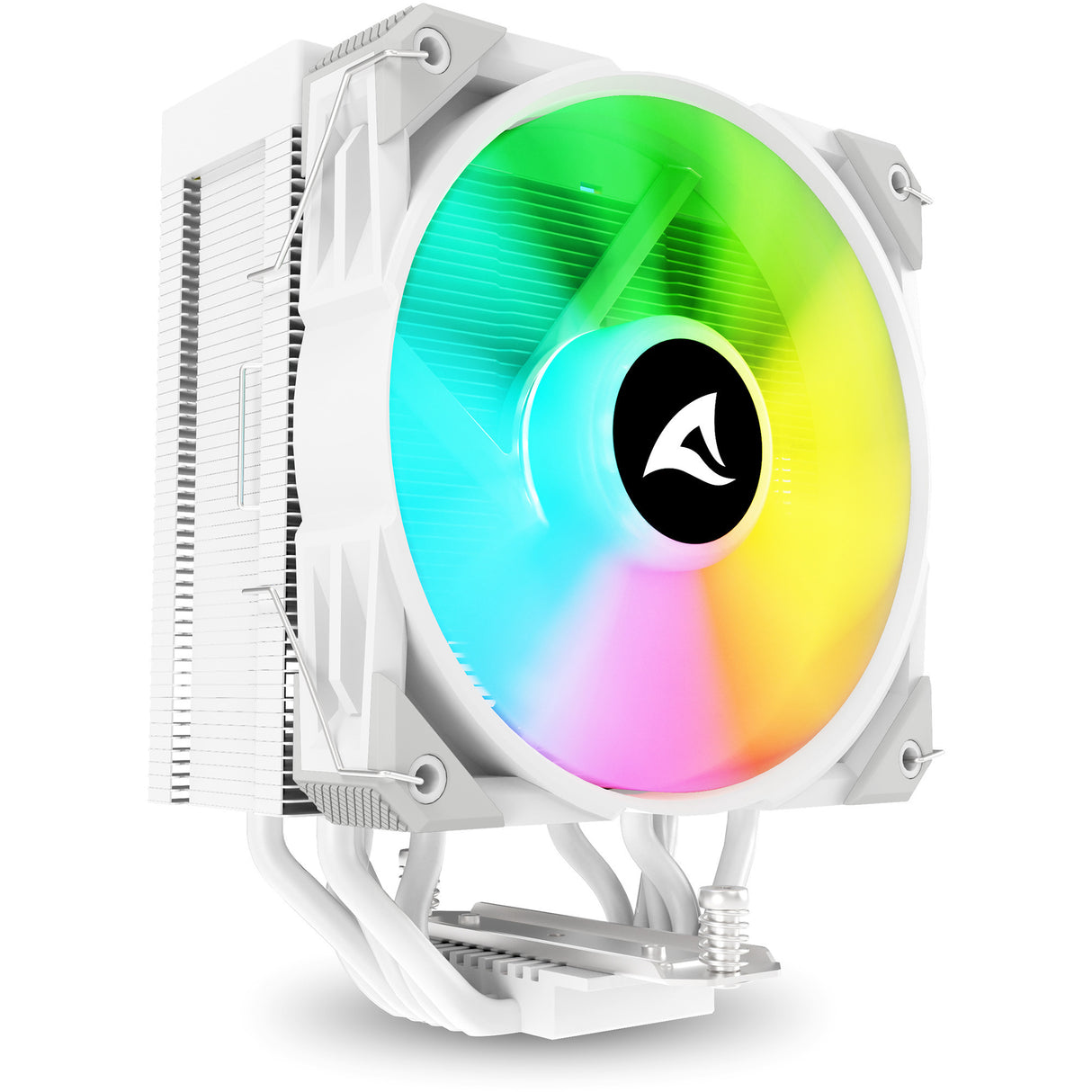 Refroidisseur de processeur Sharkoon a50 RVB (blanc, connecteur de ventilateur PWM à 4 broches)