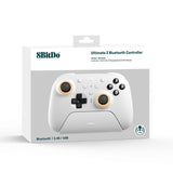 Contrôleur Bluetooth 8bitdo Ultimate 2 (blanc, PC, Switch 2, Bluetooth USB-C 2,4 GHz)