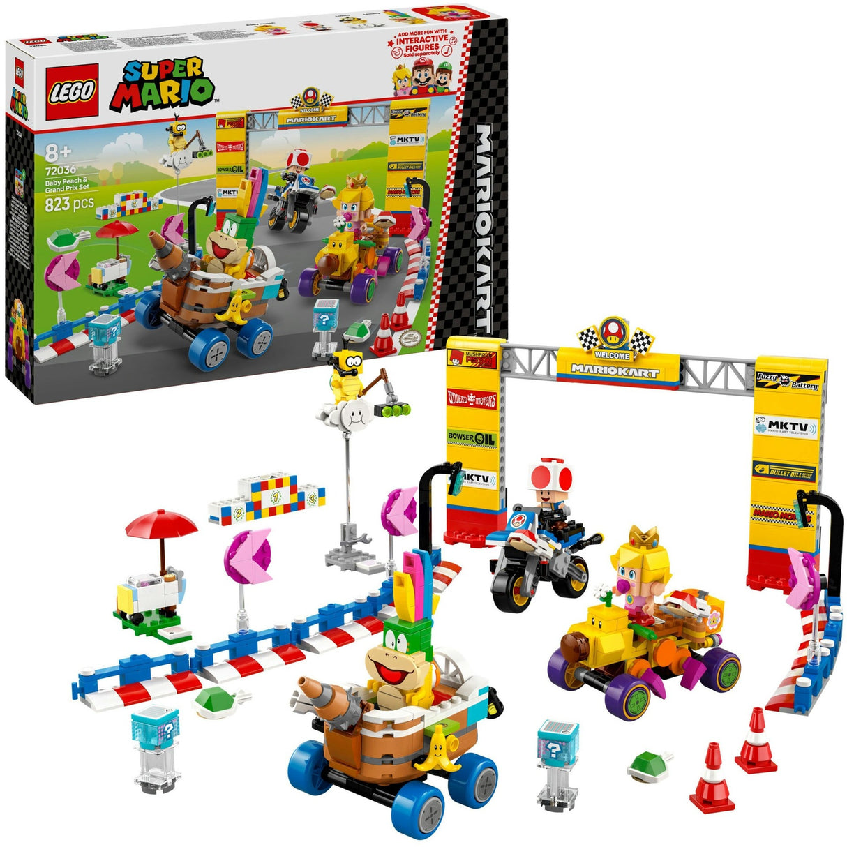 Lego Super Mario 72036 Mario Kart Baby Peach et Grand Prix
