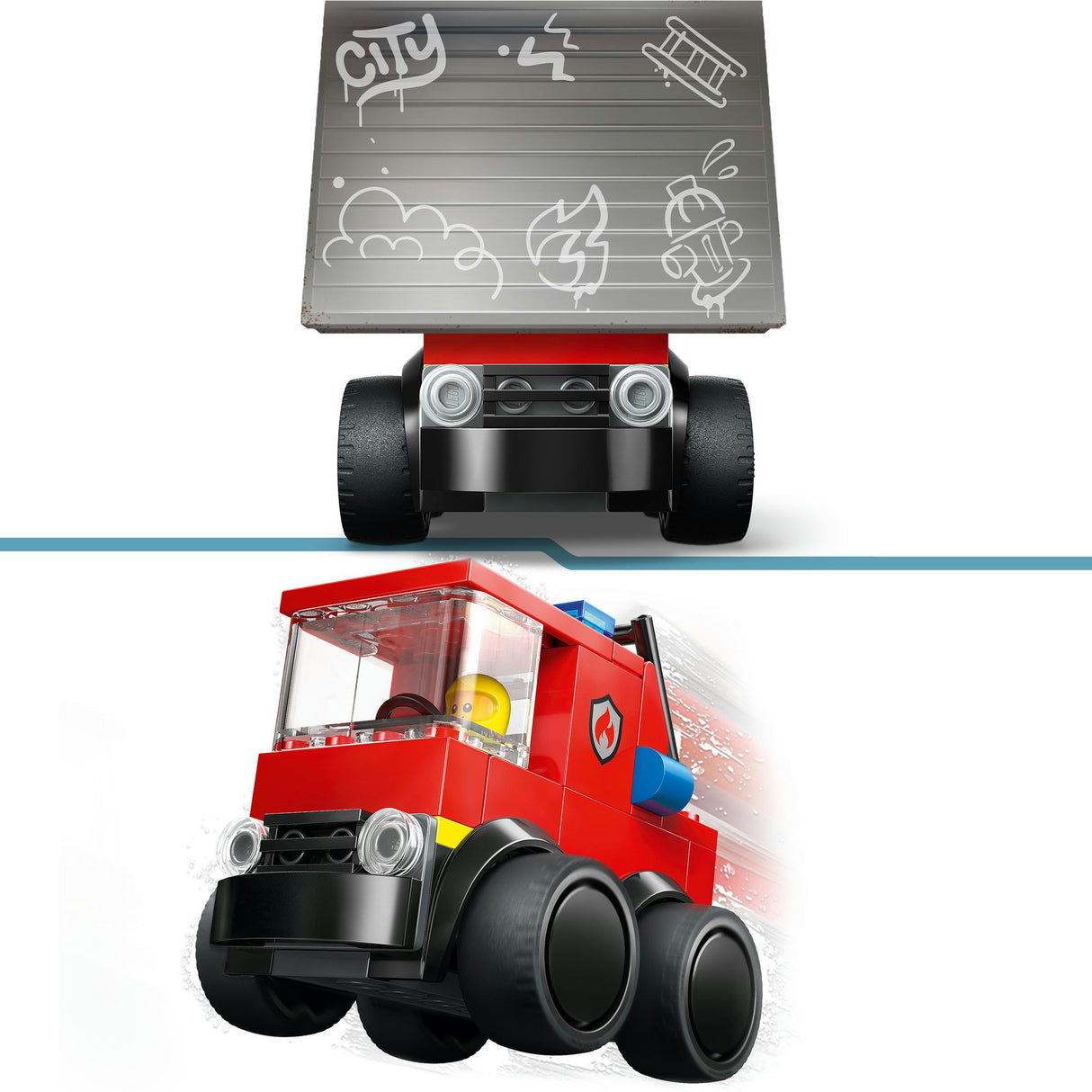 Lego city brick monte 60482 véhicules camion de pompiers | 2 pièces