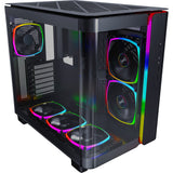 Boîtier tour midi Montech king 95 pro (noir | 2x USB-A | 1x USB-C | RGB | verre trempé)