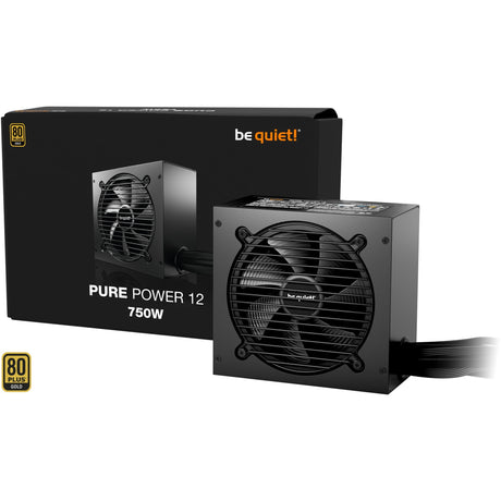 Soyez silencieux! alimentation pure power 12 750 watts (noir, 1x 12v-2x6, 3x pcie)